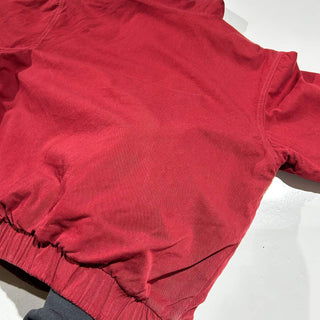 80's～ L.L.Bean バーガンディ レザー切替 キャンバス ブルゾン ジャケット