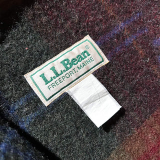 80's～ L.L.Bean バーガンディ レザー切替 キャンバス ブルゾン ジャケット