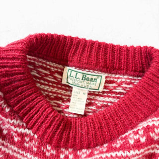 80's～ "MADE IN USA" L.L.BEAN ノルディックパターン ウール ニット セーター