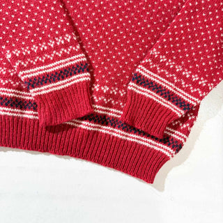 80's～ "MADE IN USA" L.L.BEAN ノルディックパターン ウール ニット セーター