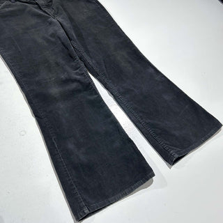 80's～ Wrangler ブラック コーデュロイ ワイド フレア パンツ
