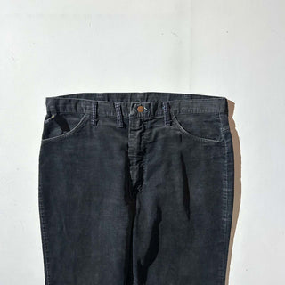 80's～ Wrangler ブラック コーデュロイ ワイド フレア パンツ