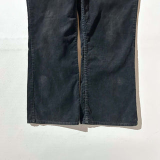 80's～ Wrangler ブラック コーデュロイ ワイド フレア パンツ