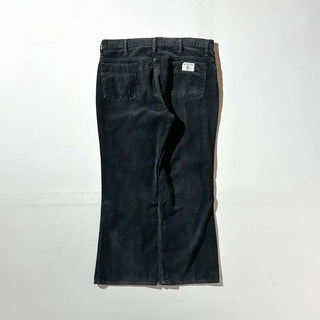 80's～ Wrangler ブラック コーデュロイ ワイド フレア パンツ