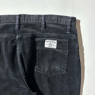 80's～ Wrangler ブラック コーデュロイ ワイド フレア パンツ