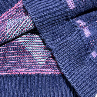 80's～ concept clothing company リネン×コットン 総柄 ニット セーター