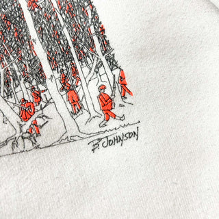 80's～ "made in USA" JERZEES B.Johnson "A Day in the Wilderness" アート プリント スウェット シャツ