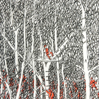 80's～ "made in USA" JERZEES B.Johnson "A Day in the Wilderness" アート プリント スウェット シャツ