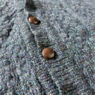 80's "made in IRELAND" The Sweater shop ネップ混 アランニット カーディガン