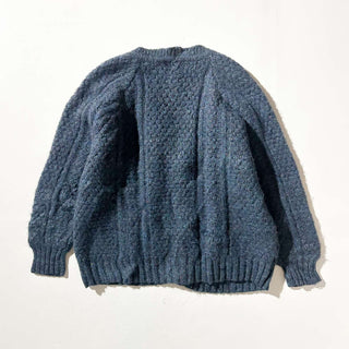 80's "made in IRELAND" The Sweater shop ネップ混 アランニット カーディガン