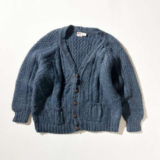 80's "made in IRELAND" The Sweater shop ネップ混 アランニット カーディガン