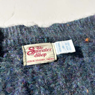 80's "made in IRELAND" The Sweater shop ネップ混 アランニット カーディガン