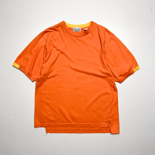 80's "made in SINGAPORE" Great lakes country 切替 ソリッドTシャツ