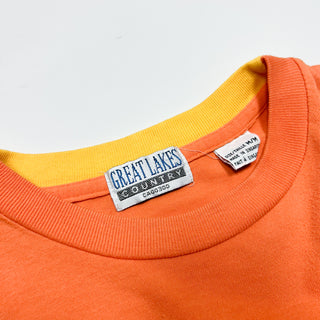 80's "made in SINGAPORE" Great lakes country 切替 ソリッドTシャツ