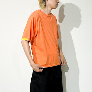 80's "made in SINGAPORE" Great lakes country 切替 ソリッドTシャツ