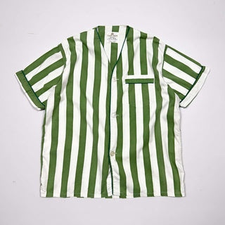 80's "made in SINGAPORE" ノーカラー パジャマ S/S シャツ