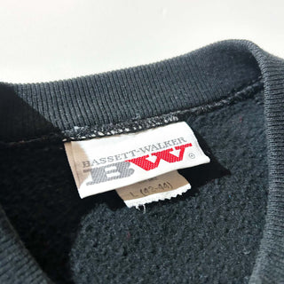 80's "made in USA" BASSETT-WALKER フェード フロッキープリント スウェット シャツ