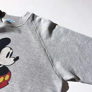 80's "made in USA"  DISNEY ミッキー プリント スウェットシャツ