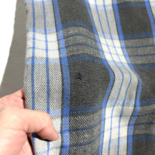 80's "made in USA" FIVE BROTHER チェック L/S ネルシャツ(ブルー×ブラック)