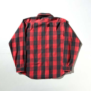 80's "made in USA" FIVE BROTHER バッファロー チェック L/S ネルシャツ(レッド×ブラック)