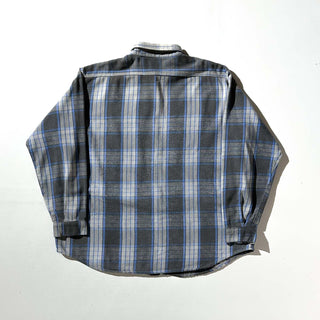 80's "made in USA" FIVE BROTHER チェック L/S ネルシャツ(ブルー×ブラック)
