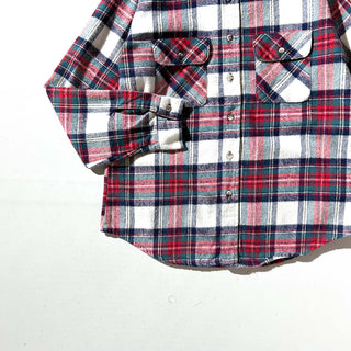 80's "made in USA" FIVE BROTHER チェック L/S ネルシャツ(レッド×グリーン×ホワイト)