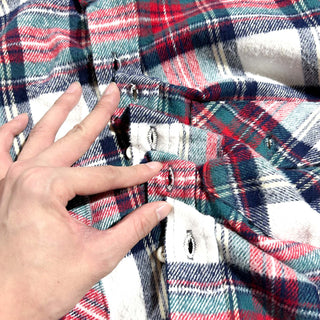 80's "made in USA" FIVE BROTHER チェック L/S ネルシャツ(レッド×グリーン×ホワイト)