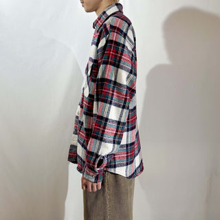 80's "made in USA" FIVE BROTHER チェック L/S ネルシャツ(レッド×グリーン×ホワイト)