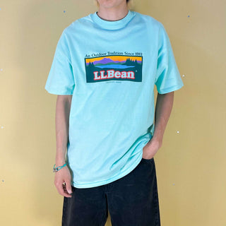 80's "made in USA" Hanes "L.L.Bean" ロゴプリント Tシャツ