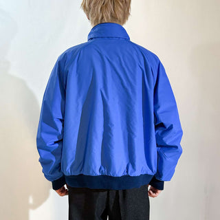 80's "made in USA" WOOLRICH ヒヤシンスブルー 裏フリース ウォームアップタイプ ナイロン シェル ジャケット