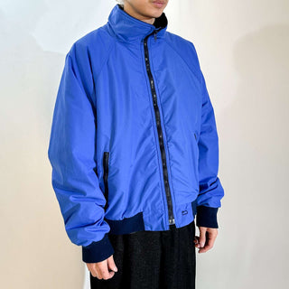 80's "made in USA" WOOLRICH ヒヤシンスブルー 裏フリース ウォームアップタイプ ナイロン シェル ジャケット