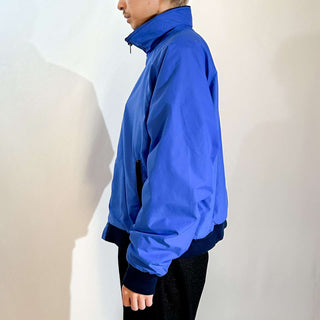 80's "made in USA" WOOLRICH ヒヤシンスブルー 裏フリース ウォームアップタイプ ナイロン シェル ジャケット