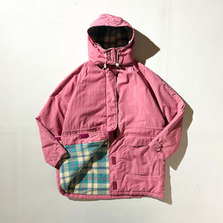80's "made in USA" WOOLRICH ローズレッド ダブルジップ フーデット マウンテン ジャケット