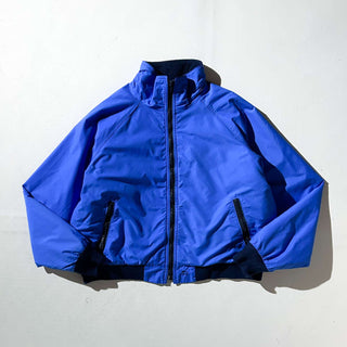 80's "made in USA" WOOLRICH ヒヤシンスブルー 裏フリース ウォームアップタイプ ナイロン シェル ジャケット