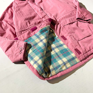 80's "made in USA" WOOLRICH ローズレッド ダブルジップ フーデット マウンテン ジャケット