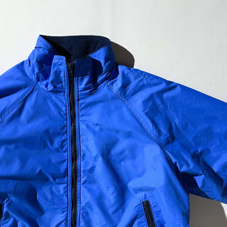 80's "made in USA" WOOLRICH ヒヤシンスブルー 裏フリース ウォームアップタイプ ナイロン シェル ジャケット