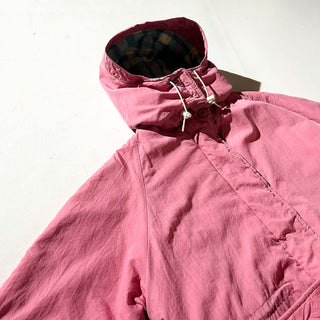 80's "made in USA" WOOLRICH ローズレッド ダブルジップ フーデット マウンテン ジャケット
