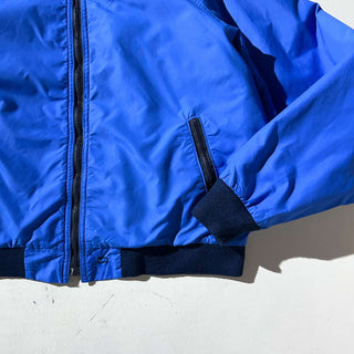 80's "made in USA" WOOLRICH ヒヤシンスブルー 裏フリース ウォームアップタイプ ナイロン シェル ジャケット