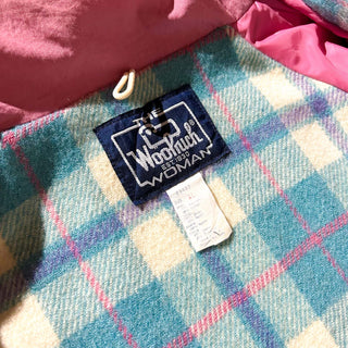 80's "made in USA" WOOLRICH ローズレッド ダブルジップ フーデット マウンテン ジャケット