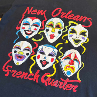 80's "made in USA" 仮面 アート プリント Tシャツ