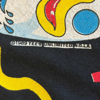 80's "made in USA" 仮面 アート プリント Tシャツ