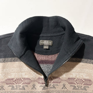 00's ネイティブパターン ハーフジップ スウェット