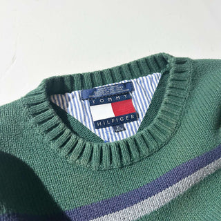 90's TOMMY HILFIGER ボーダー コットンニット セーター
