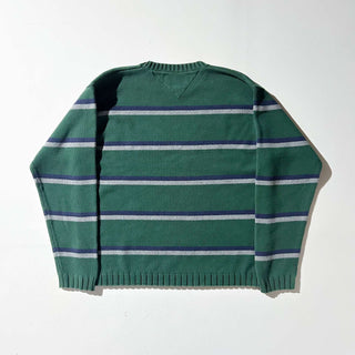 90's TOMMY HILFIGER ボーダー コットンニット セーター