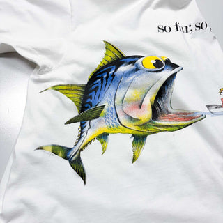 80's "made in USA" Hanes "so far, so good." グラフィック アートプリントTシャツ