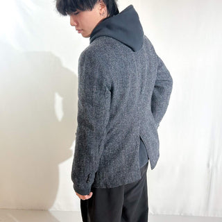 90's Harris Tweed くるみボタン ヴァージンウール ツイード テーラード ジャケット