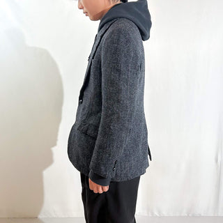 90's Harris Tweed くるみボタン ヴァージンウール ツイード テーラード ジャケット