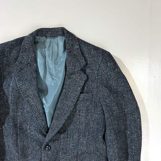 90's Harris Tweed くるみボタン ヴァージンウール ツイード テーラード ジャケット