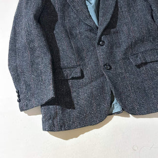 90's Harris Tweed くるみボタン ヴァージンウール ツイード テーラード ジャケット