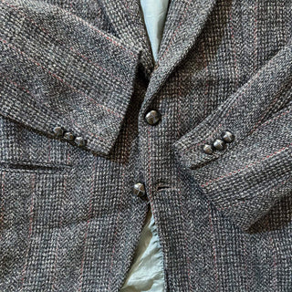 90's Harris Tweed くるみボタン ヴァージンウール ツイード テーラード ジャケット